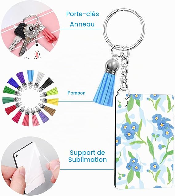 Porte-clés personnalisé – Photo ou prénom