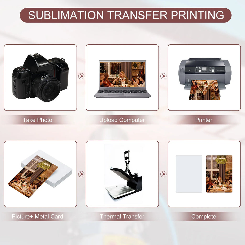 Cartes de visite aluminium vierges sublimation – Blanc ou argent