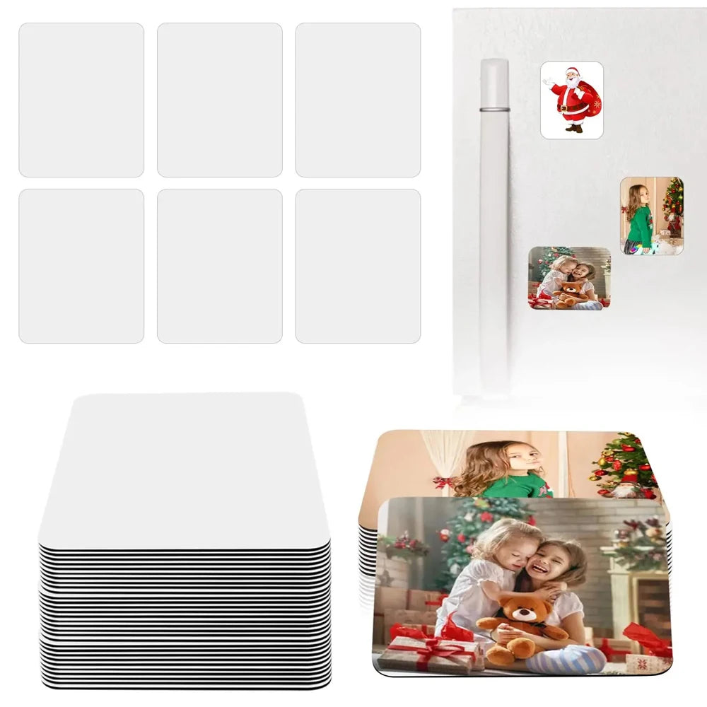Aimant réfrigérateur vierge sublimation – Décoration – Lot de 10