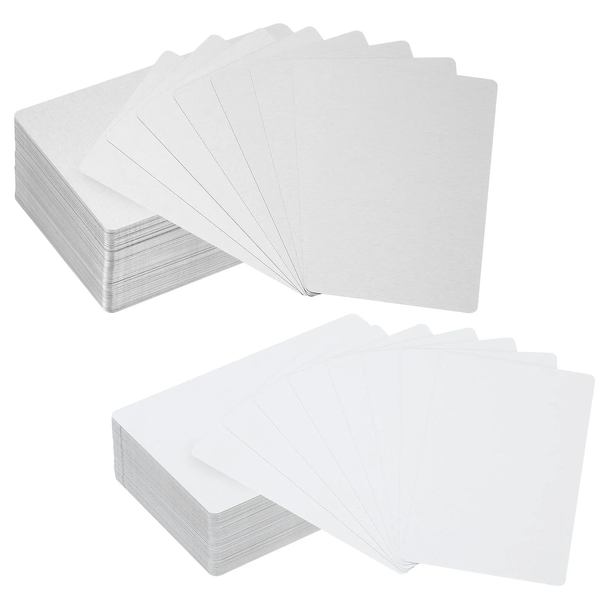 Cartes de visite aluminium vierges sublimation – Blanc ou argent