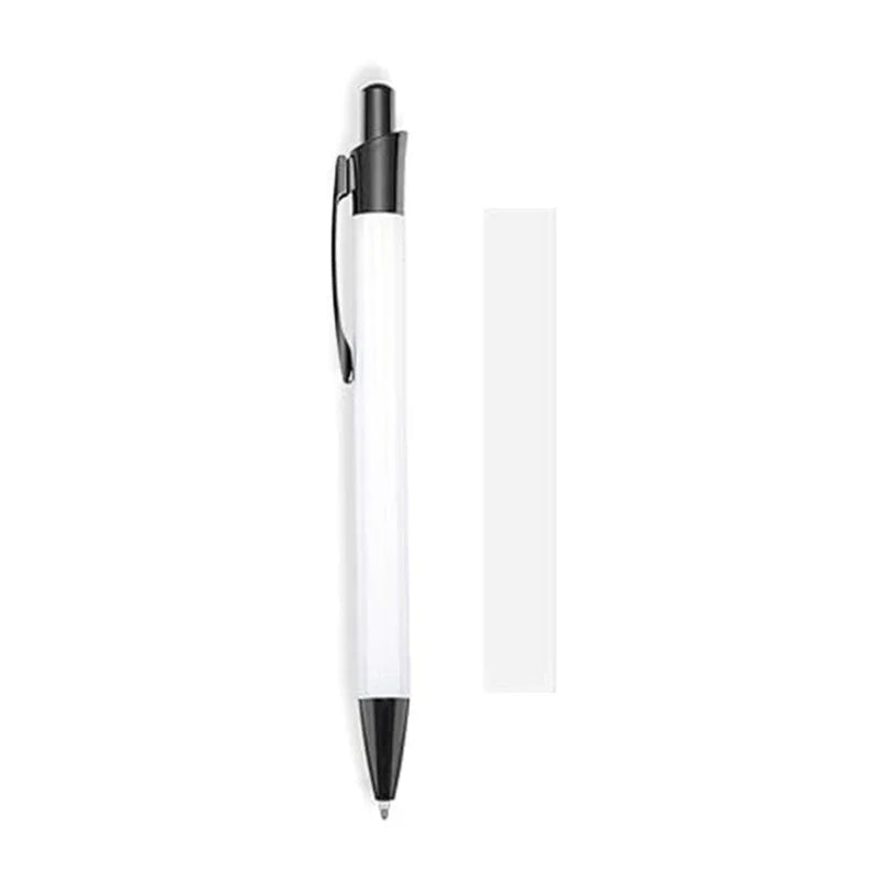 Stylos à bille vierges sublimation avec film thermoretractable – Lot de 10