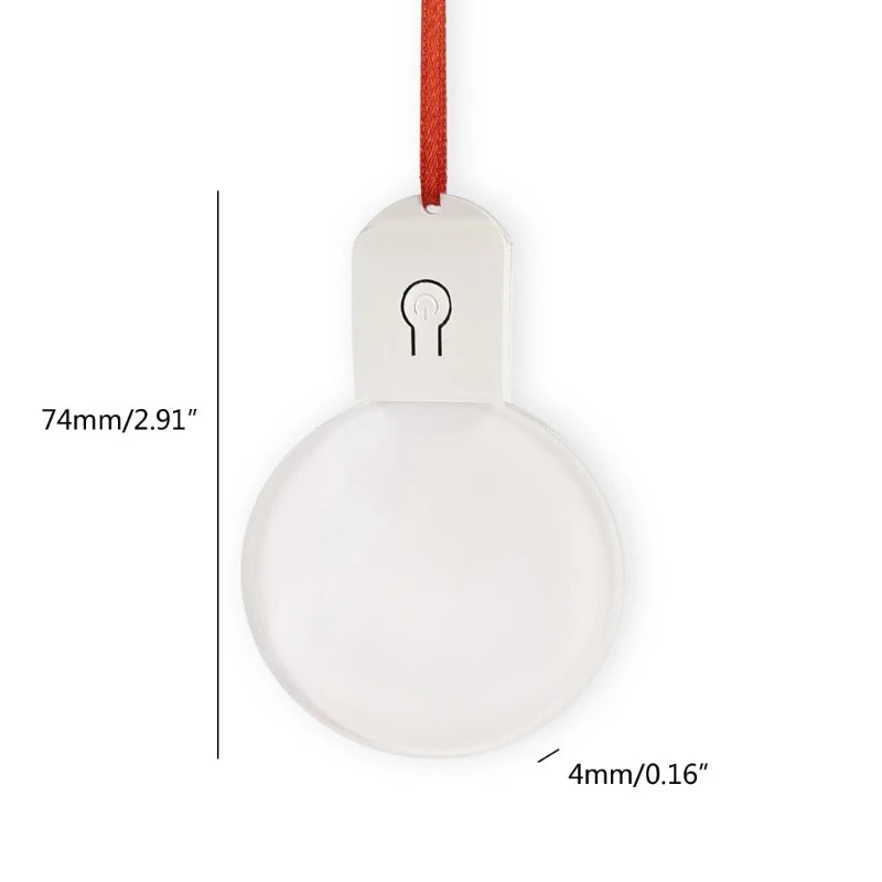 Pendentifs ronds vierges acrylique sublimation – Ornements lumineux