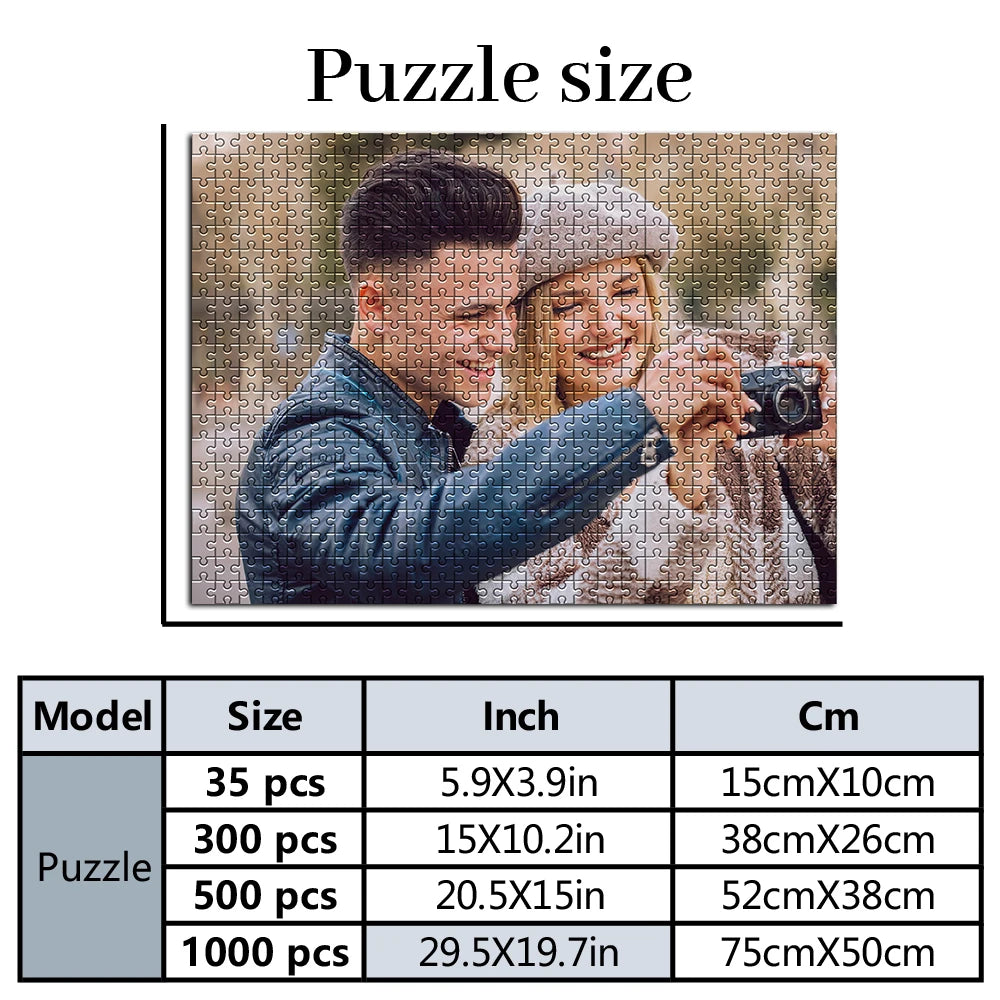 Puzzle photo personnalisé – Cadeau anniversaire couple – Souvenir sur mesure