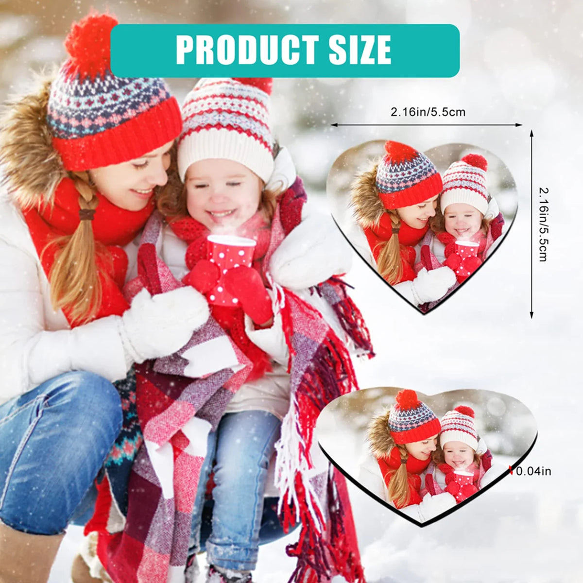Aimant réfrigérateur vierge sublimation – Décoration – Lot de 10