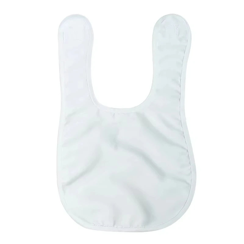 Bavoir bébé blanc vierge sublimation – Lavable – Lot de 5