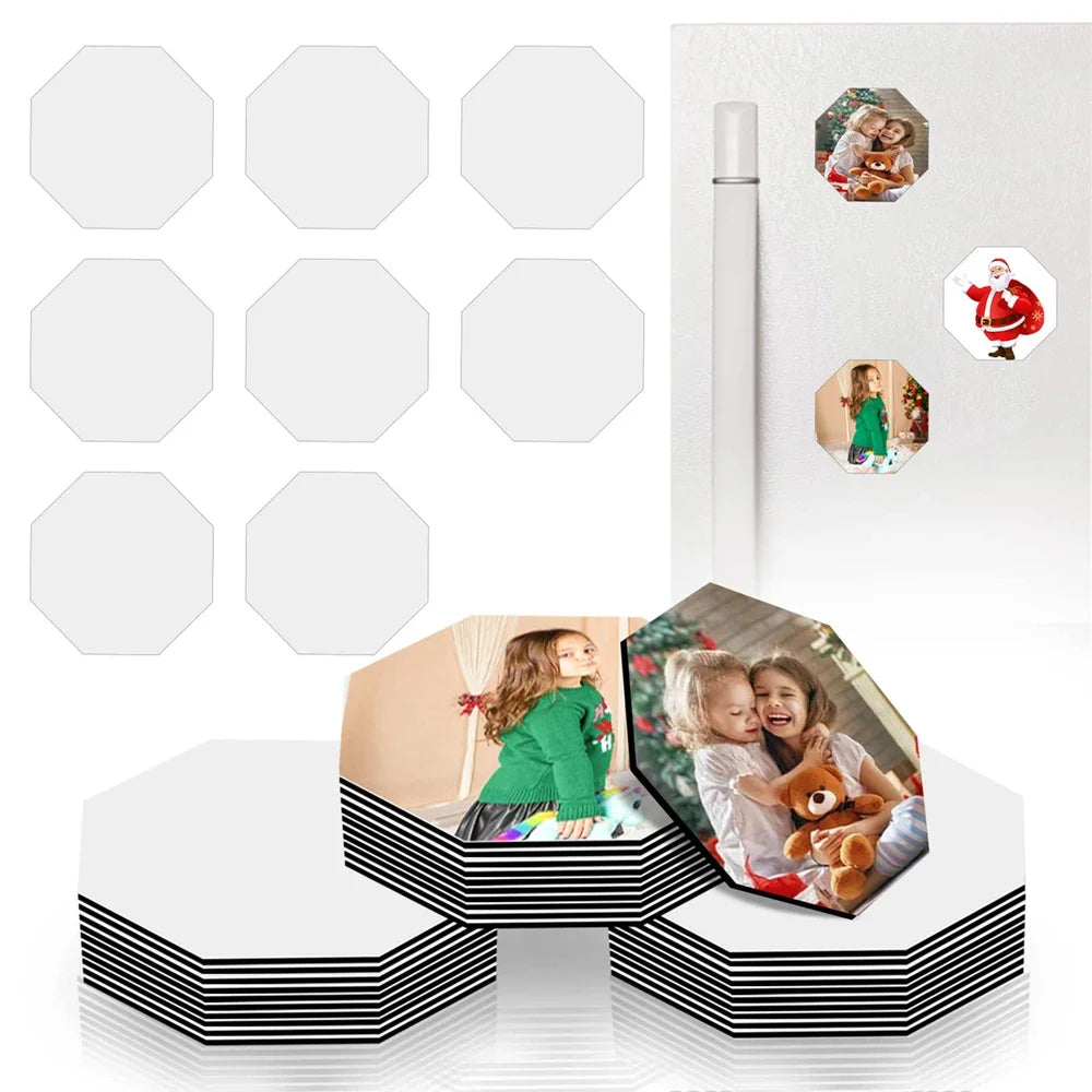 Aimant réfrigérateur vierge sublimation – Décoration – Lot de 10