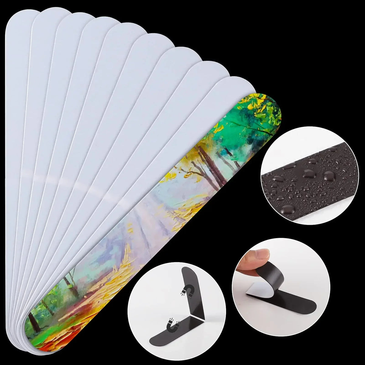 Marque-pages magnétiques vierges sublimation – Lot de 10
