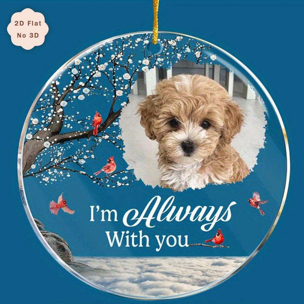 Ornement commémoratif personnalisé animal – Photo – Décoration sapin Noël