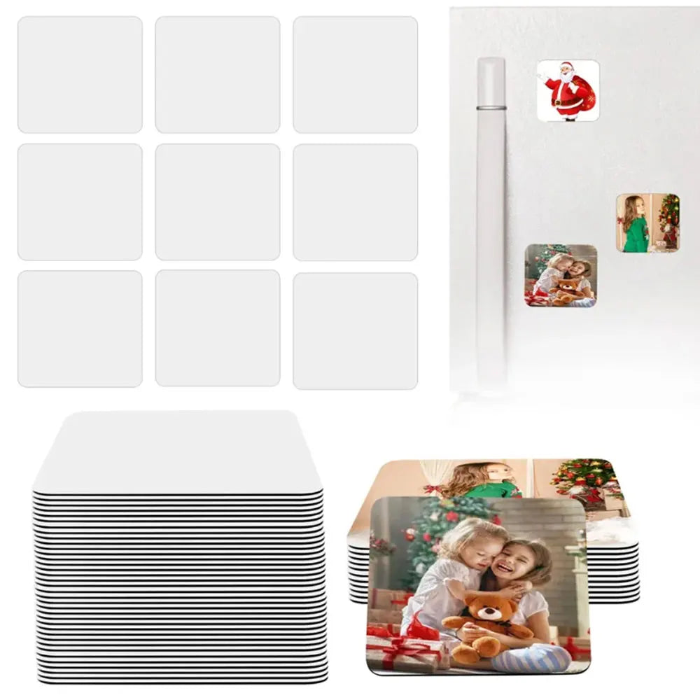 Aimant réfrigérateur vierge sublimation – Décoration – Lot de 10