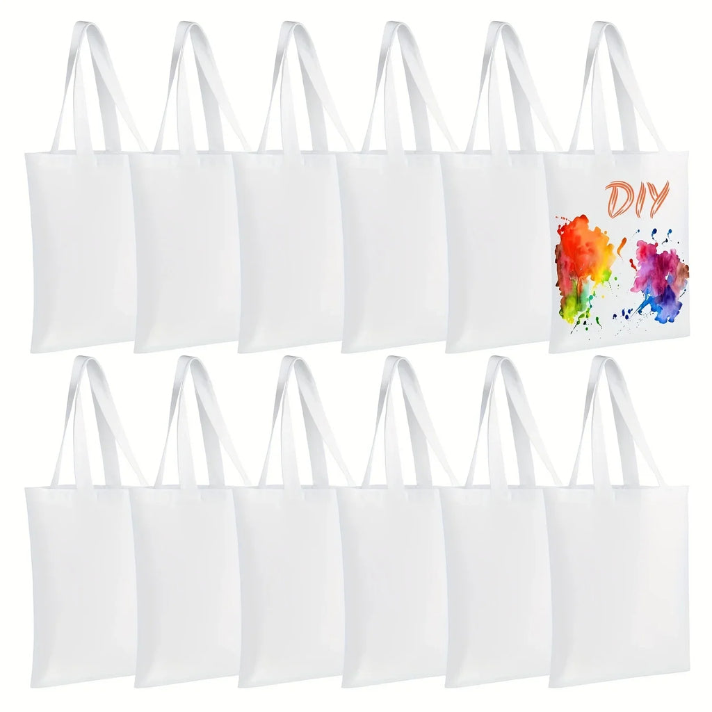 Sac fourre-tout vierge sublimation – Toile réutilisable – Lot de 6