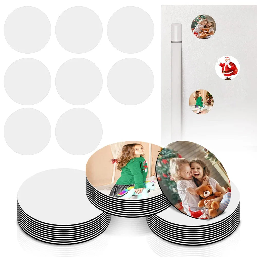 Aimant réfrigérateur vierge sublimation – Décoration – Lot de 10
