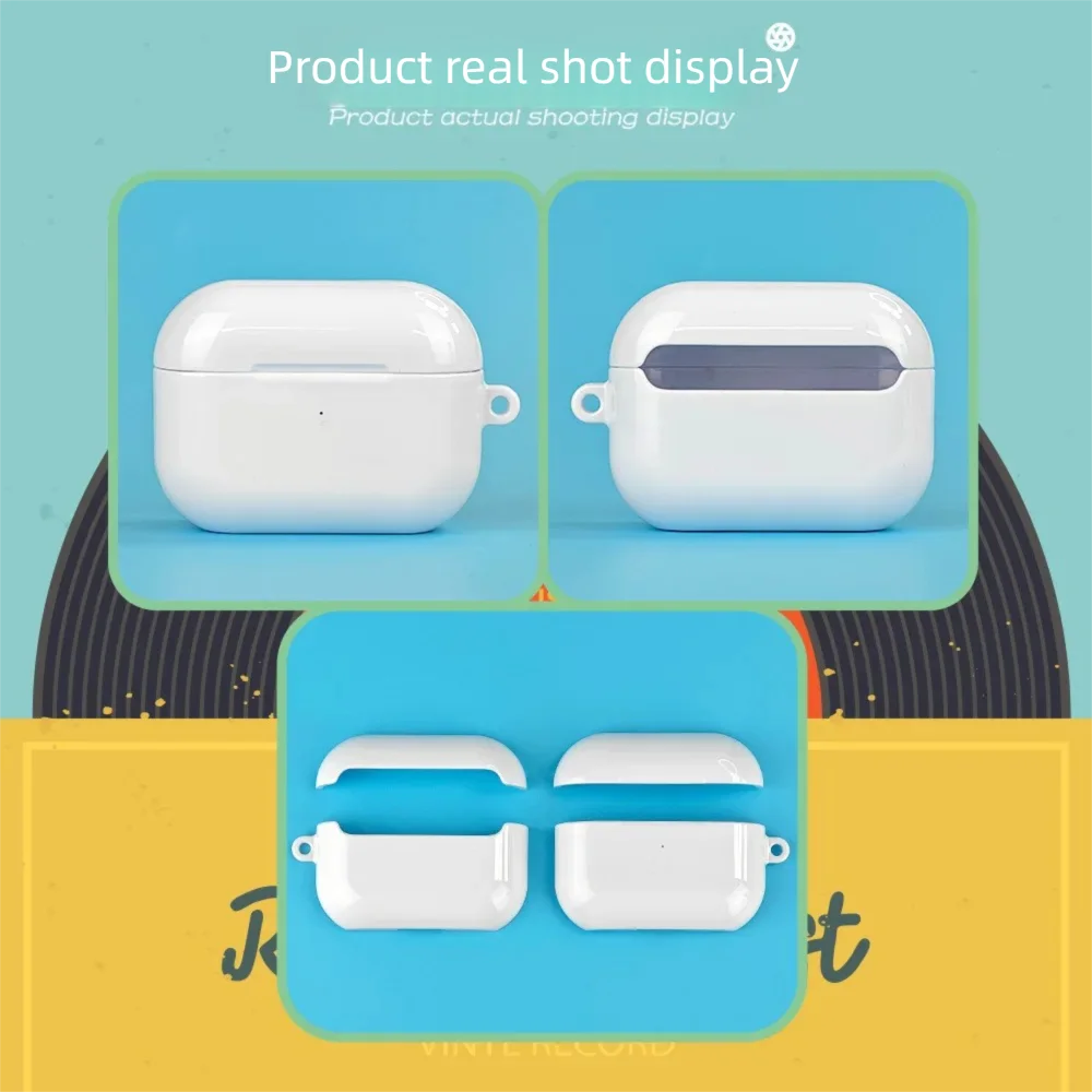 Coques AirPods vierges sublimation – Pro et modèles 1 à 4 – Lot de 10