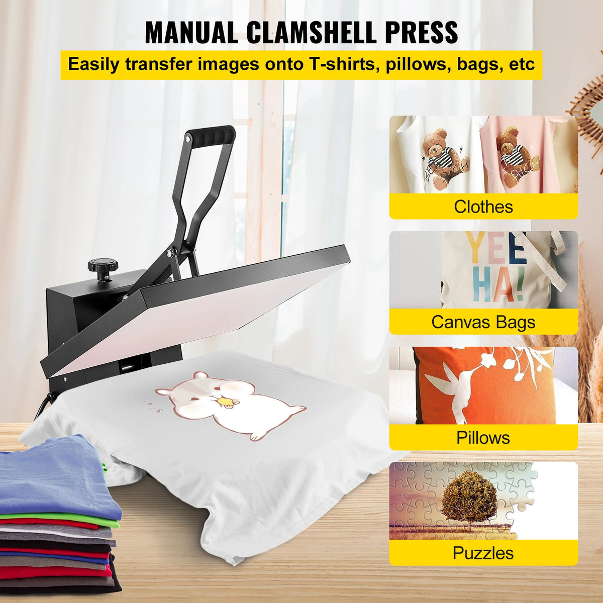 Presse à chaud sublimation 16"x20" – Type portefeuille – DIY