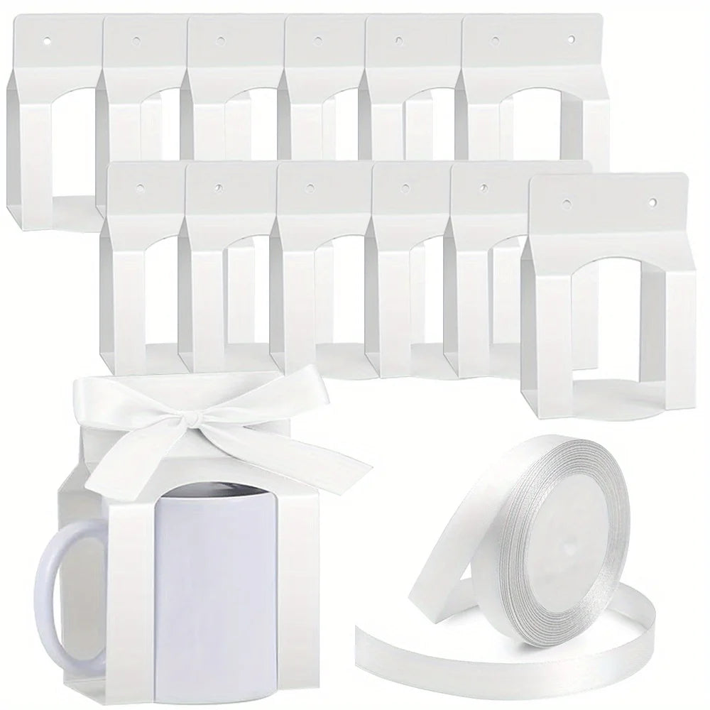 Boîte emballage tasse sublimation avec fenêtre – Lot de 12