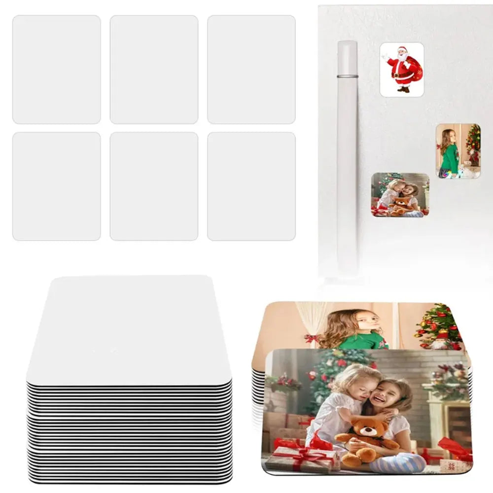 Aimant réfrigérateur vierge sublimation – Décoration – Lot de 10
