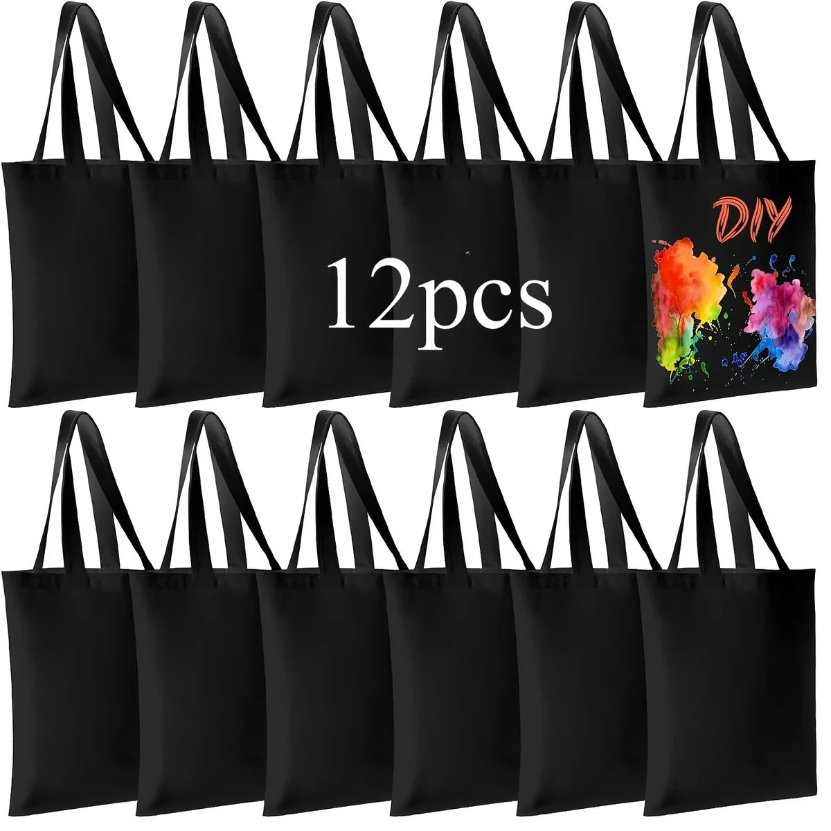 Sac fourre-tout vierge sublimation – Toile réutilisable – Lot de 6