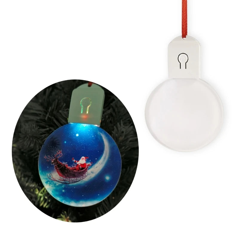 Pendentifs ronds vierges acrylique sublimation – Ornements lumineux