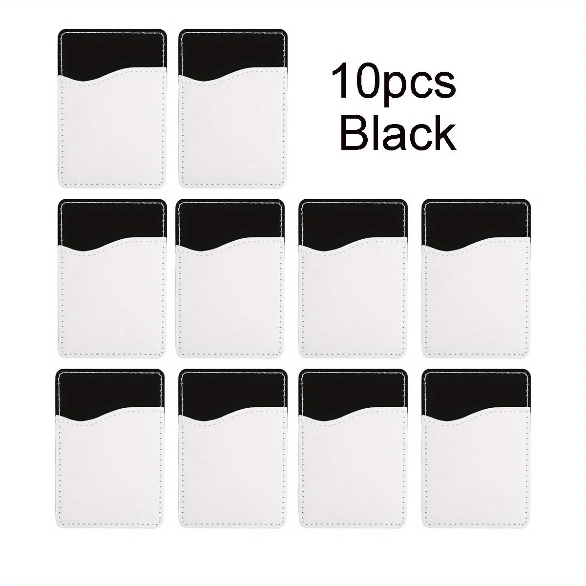 Porte-cartes adhésif téléphone vierge sublimation – Similicuir – Lot de 5