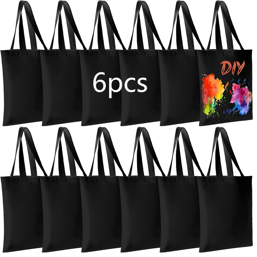 Sac fourre-tout vierge sublimation – Toile réutilisable – Lot de 6