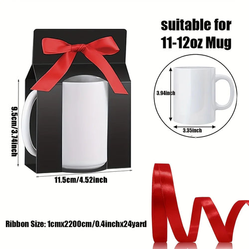 Boîte emballage tasse sublimation avec fenêtre – Lot de 12