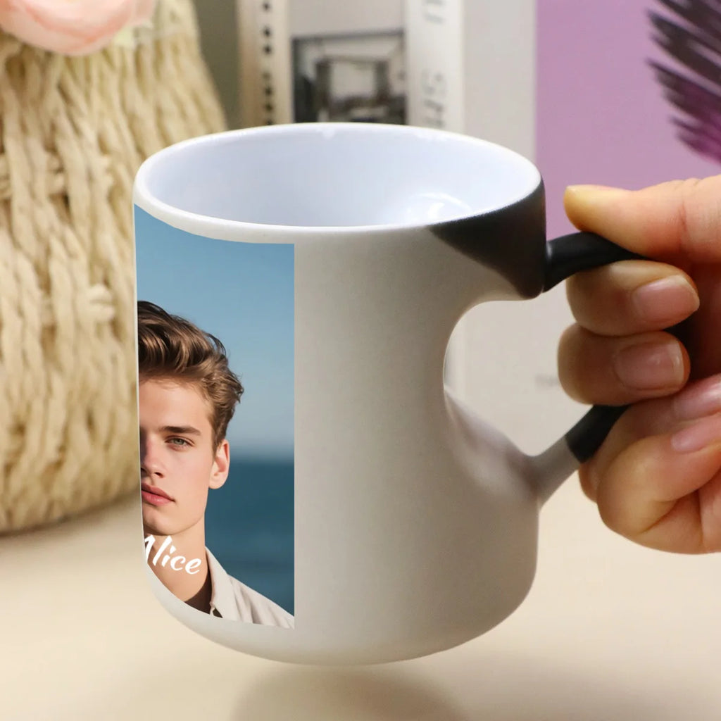 Mug thermosensible personnalisable – Photo et texte – Cadeau original