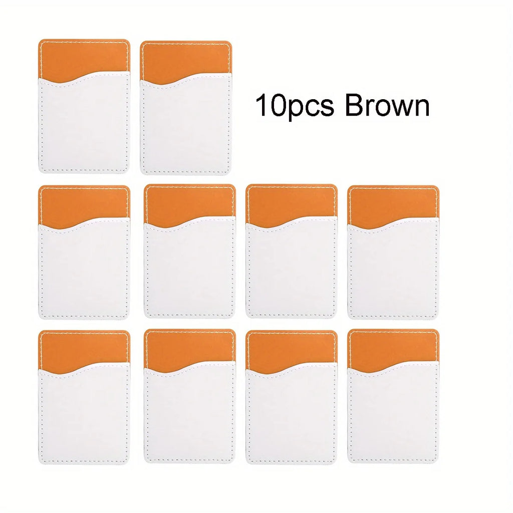 Porte-cartes adhésif téléphone vierge sublimation – Similicuir – Lot de 5