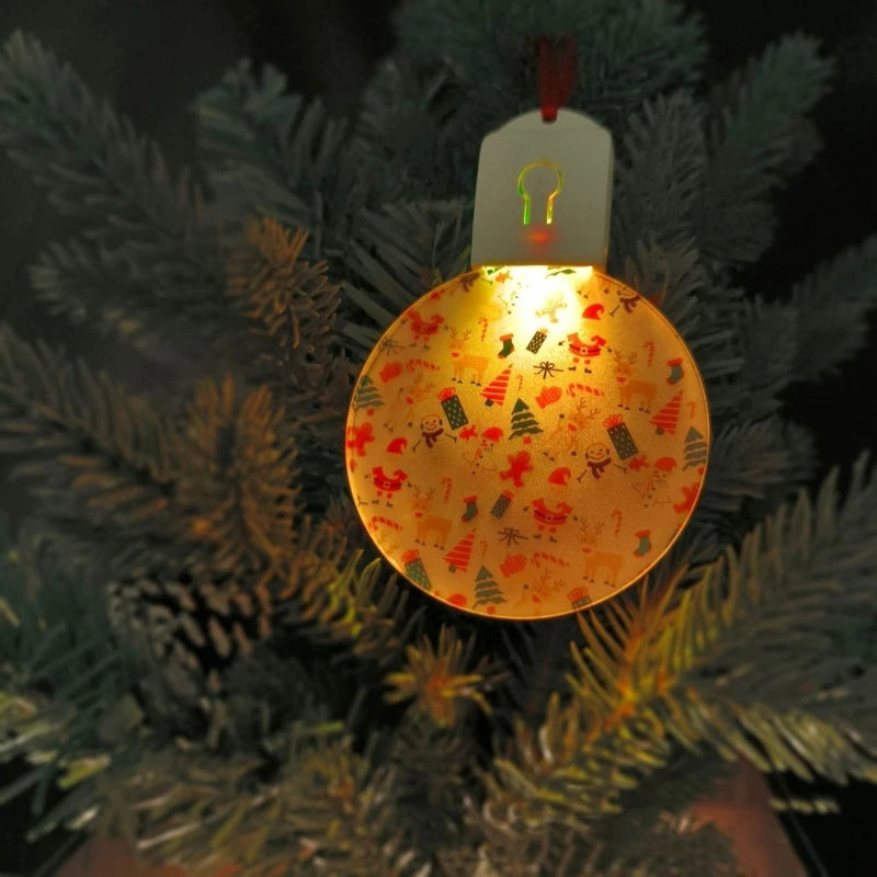 Pendentifs ronds vierges acrylique sublimation – Ornements lumineux