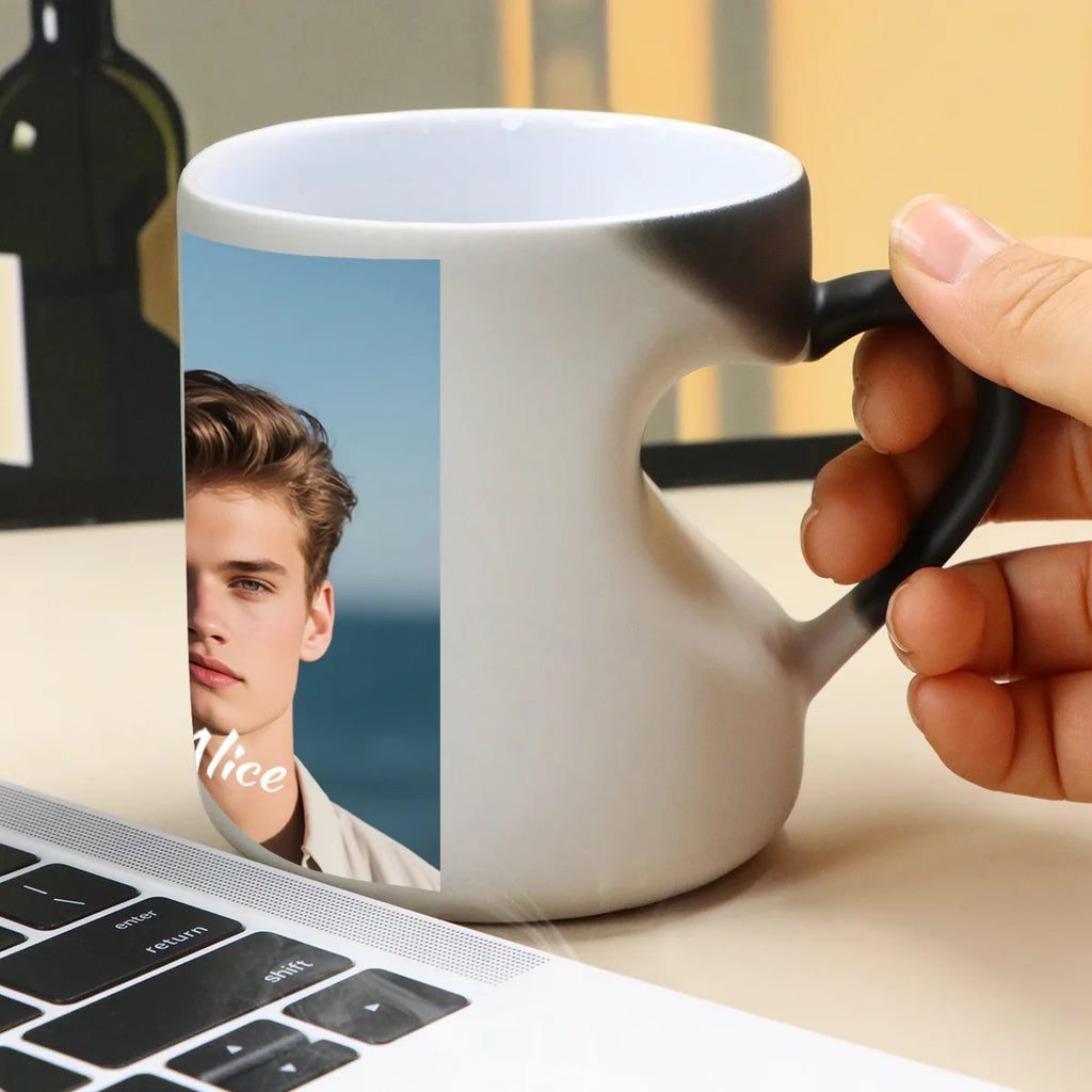 Mug thermosensible personnalisable – Photo et texte – Cadeau original