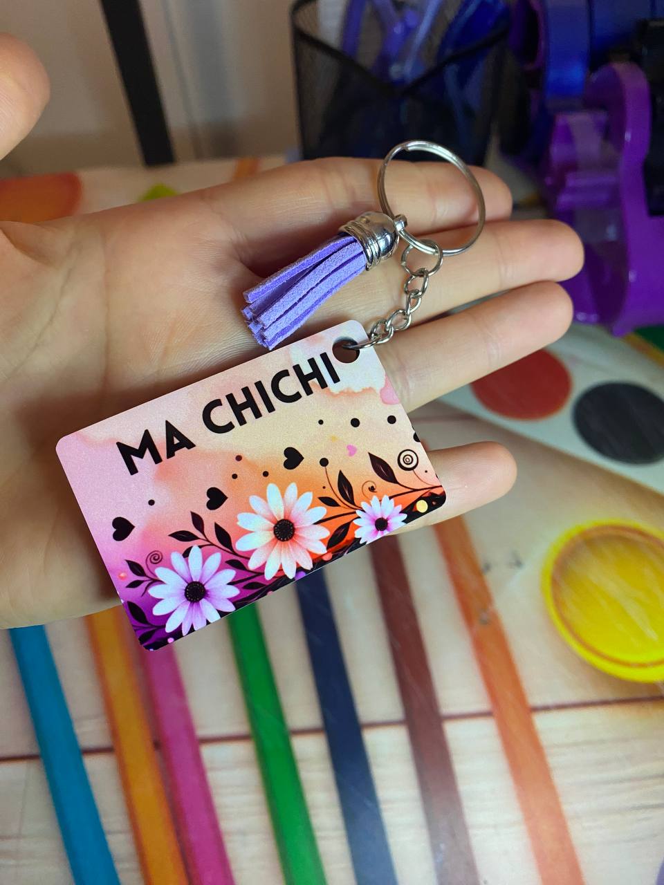 Porte-clés personnalisé – Photo ou prénom