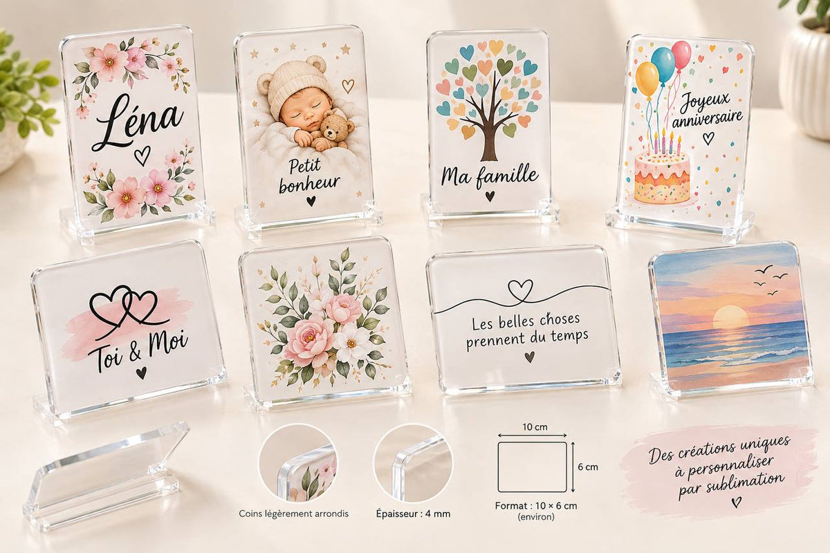 Cadre acrylique personnalisable – Finition brillante