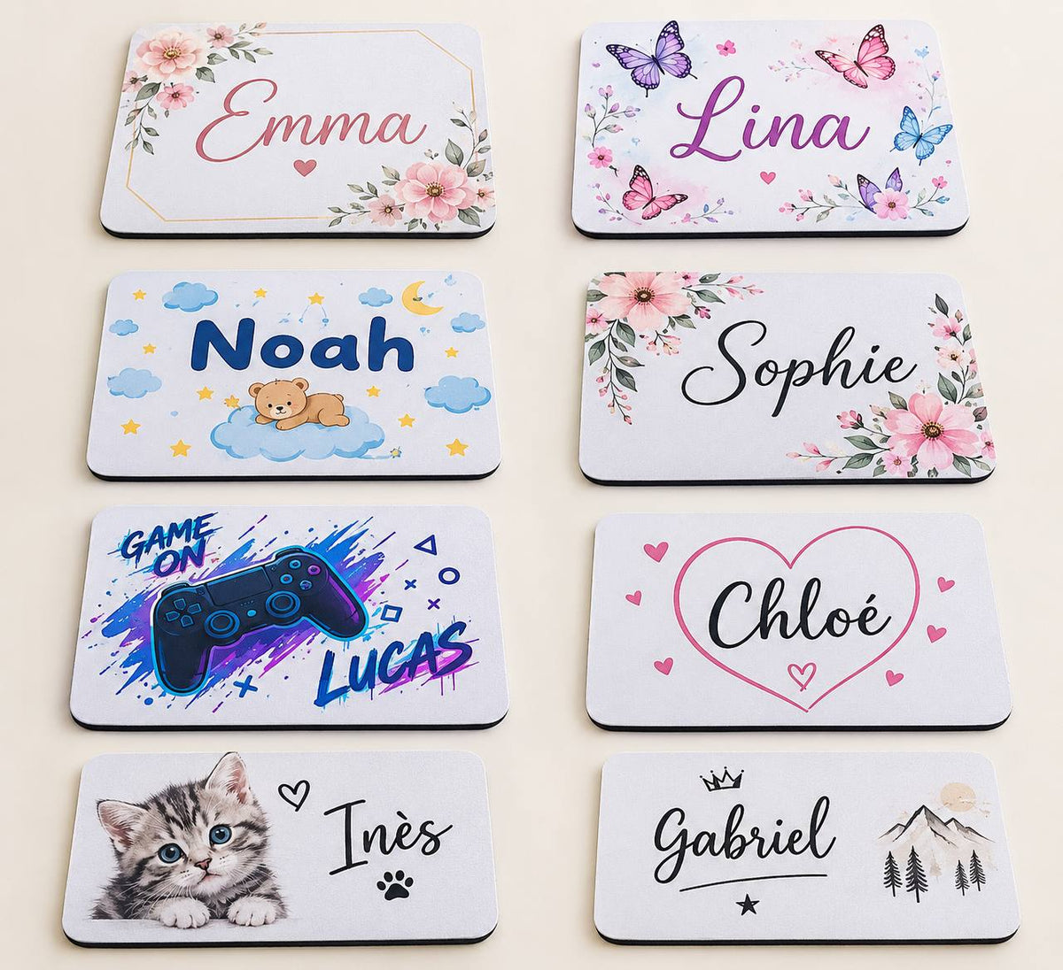 Tapis de souris personnalisable – Rectangle – Photo ou texte