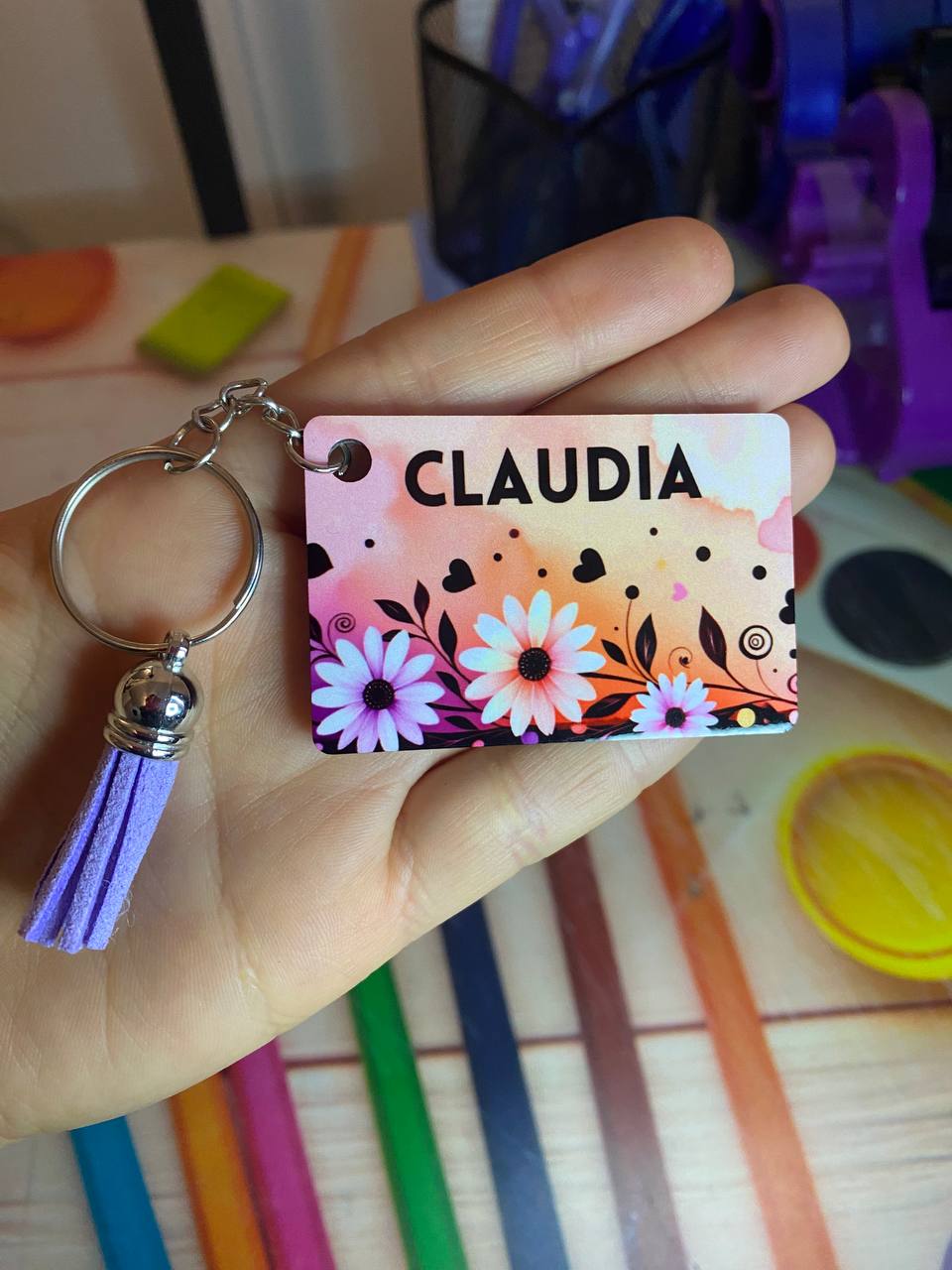 Porte-clés personnalisé – Photo ou prénom