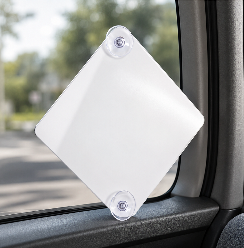 Plaque de voiture aluminium personnalisable – 2 ventouses