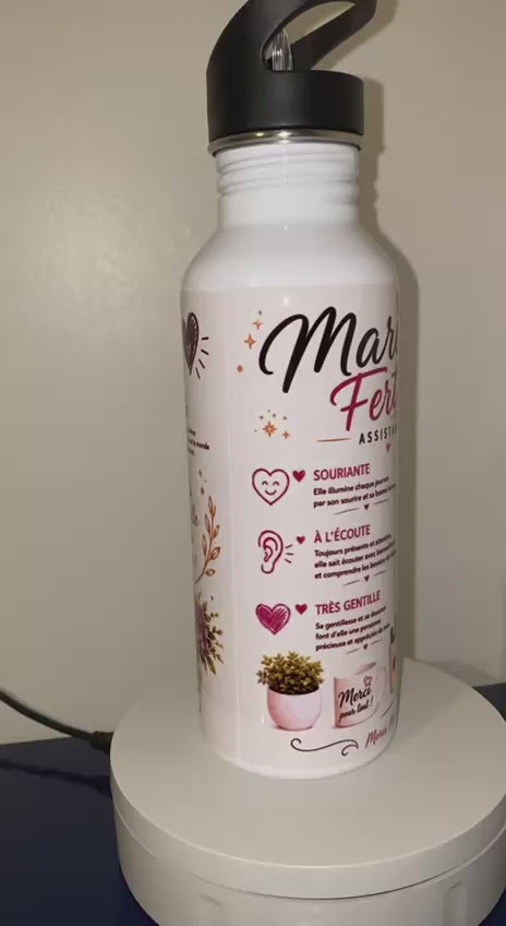 Gourde personnalisée 600 ml – Photo ou prénom